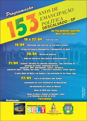 Foto: 153 Anos de Emancipação Política de Descalvado