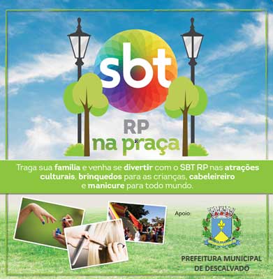 Descalvado recebe Festa SBT na Praça no dia 14 de julho