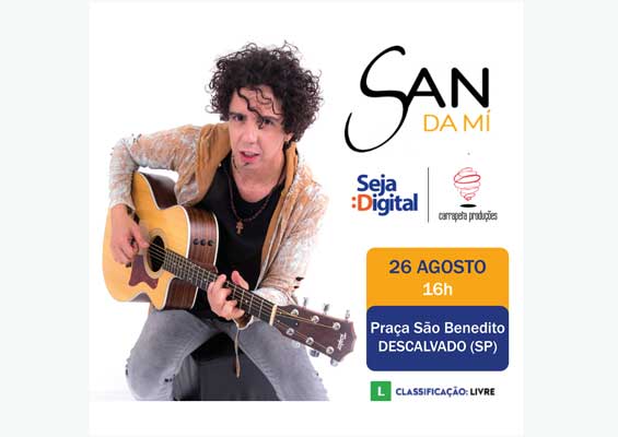 Foto: ‘San da Mí’ se apresentará em Descalvado no próximo dia 26 de agosto
