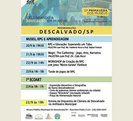 Foto: Museu de Descalvado participa da 12ª Primavera dos Museus