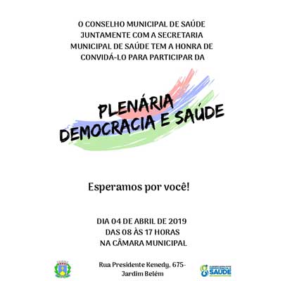Plenária Democracia e Saúde