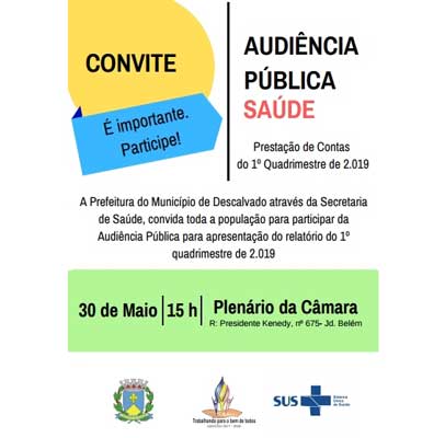 Convite - Audiência Pública Saúde