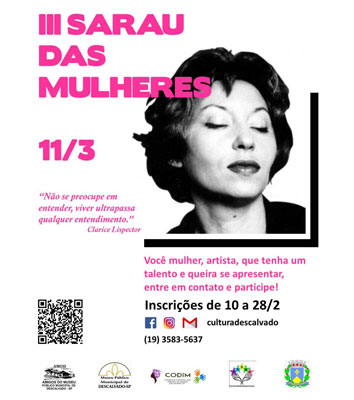 Foto: Diretoria de Cultura abre inscrições para o III Sarau das Mulheres