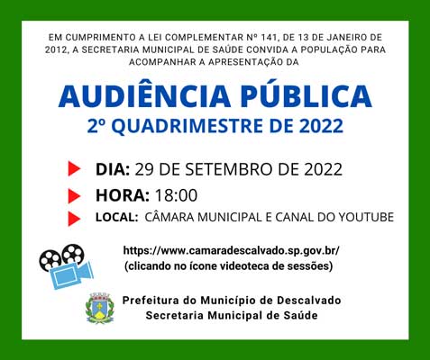 Audiência Pública - Secretaria de Saúde