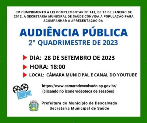 Audiência Pública - Secretaria de Saúde