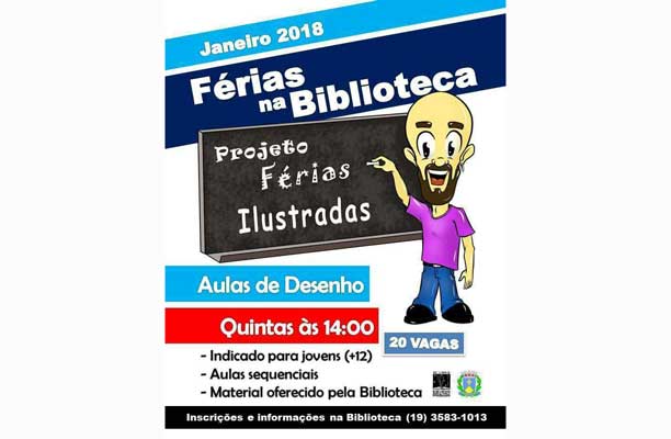 ‘Projeto Férias na Biblioteca’ traz atividades de leitura, desenho e recreação durante o mês de janeiro em Descalvado