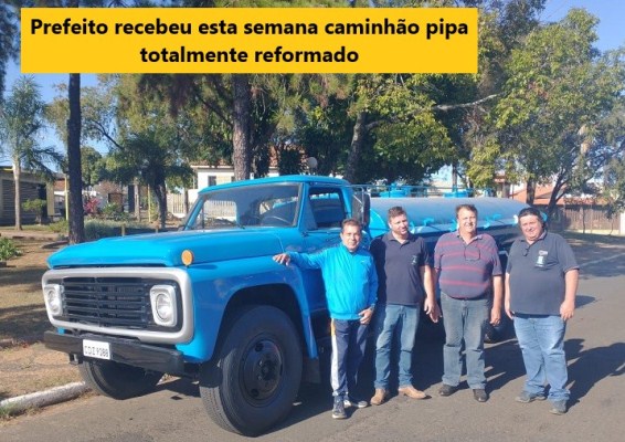Caminhão pipa da Secretaria de Obras é entregue reformado
