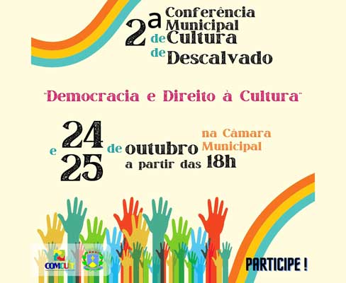 Descalvado realizará a 2ª Conferência Municipal de Cultura