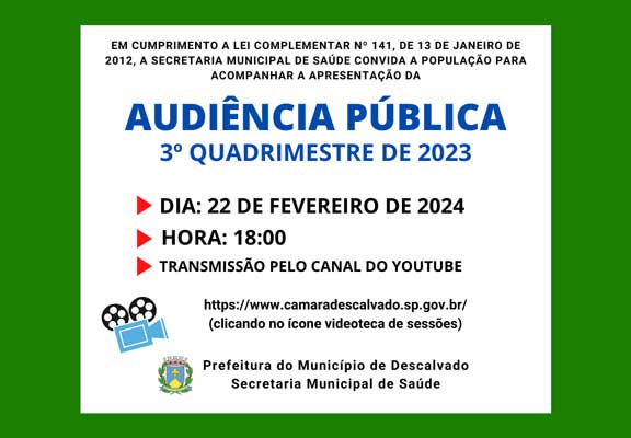 Audiência Pública - Secretaria de Saúde