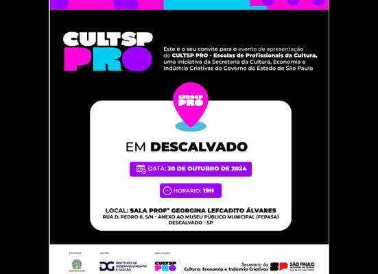 Descalvado recebe GIRO PRO, ação do programa CULTSP PRO do Governo de São Paulo