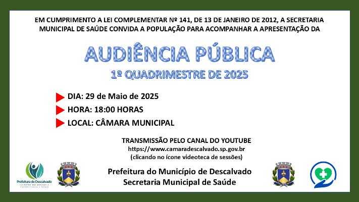 Foto: Audiência Pública – 1º Quadrimestre 2025