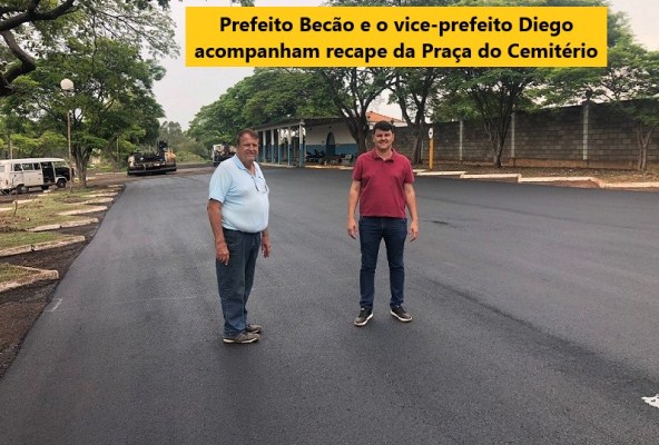 Prefeitura vistoria recape e limpeza no Estacionamento da Praça da Saudade 