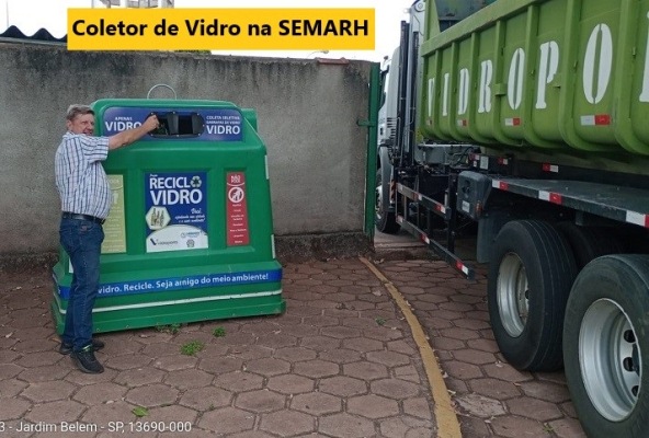 Vidroporto instala coletores de vidro em pontos estratégicos de Descalvado