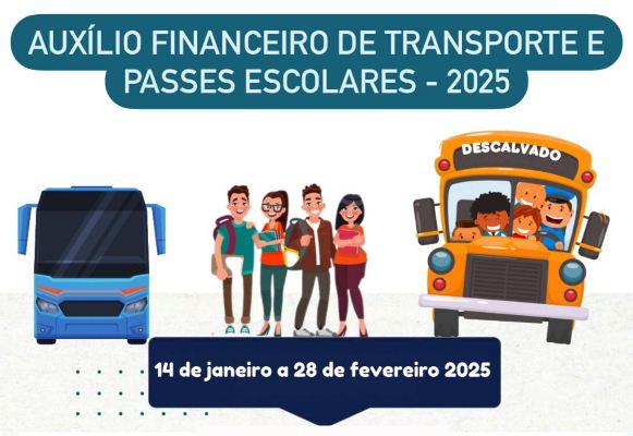 Prefeitura de Descalvado Abre Inscrições para AuxÃlio Financeiro de Transporte e Passes Escolares