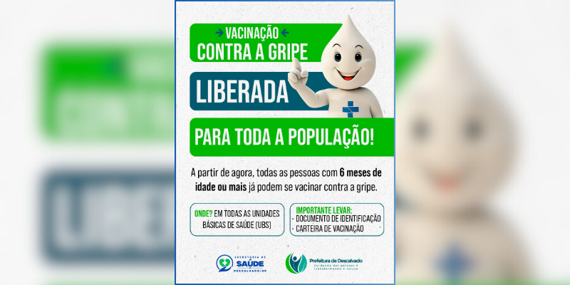 Foto: Vacinação contra a gripe está liberada para toda a população