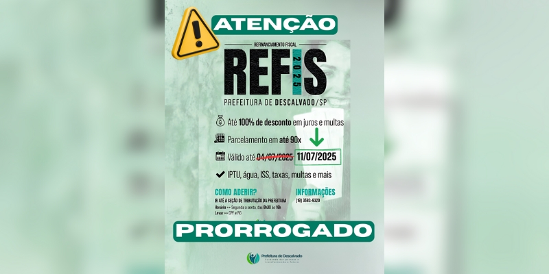 Foto: Refis é prorrogado até sexta-feira dia 11 de julho