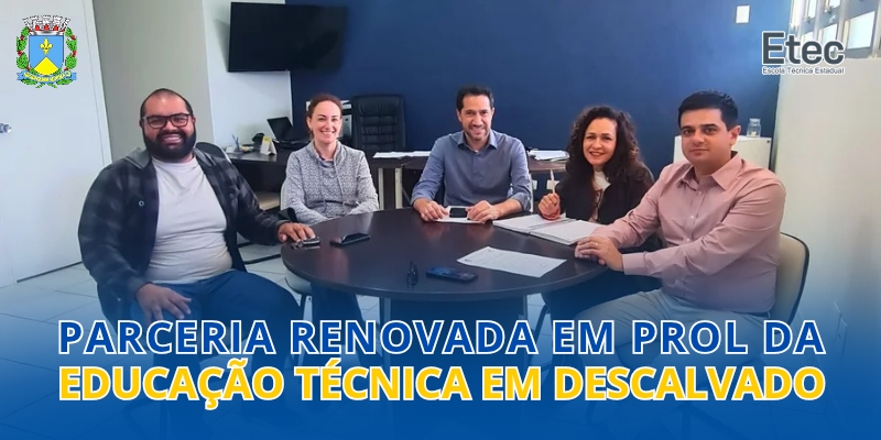 Foto: Parceria renovada em prol da educação técnica em Descalvado
