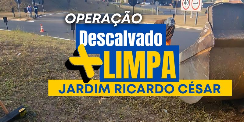 Foto: Operação “Descalvado + Limpa” mobiliza servidores públicos e voluntários para limpeza no bairro Ricardo César.