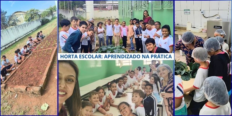 Foto: Colocando a Mão na Terra: Alunos Vivenciam Aprendizado na Horta Escolar