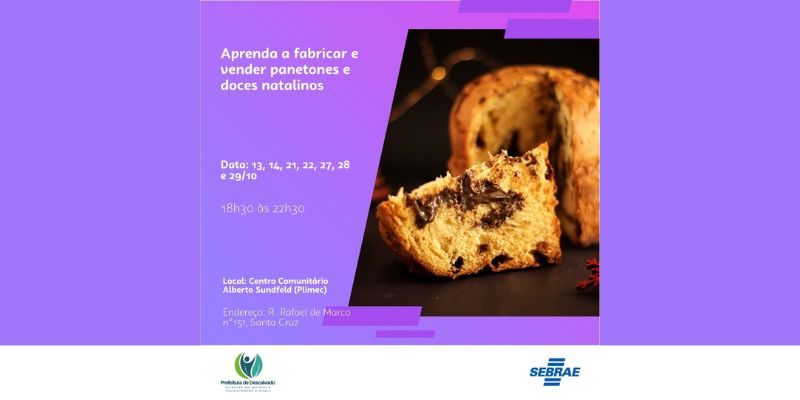 Foto: Curso gratuito ensina a fabricar e comercializar panetones e doces natalinos