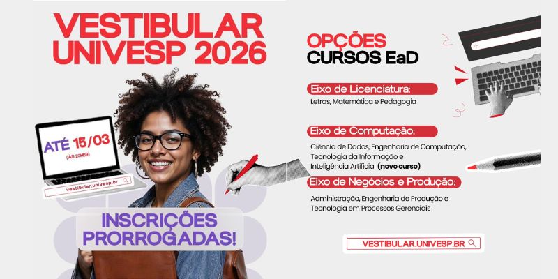 Foto: Inscrições prorrogadas! Até 15 de março