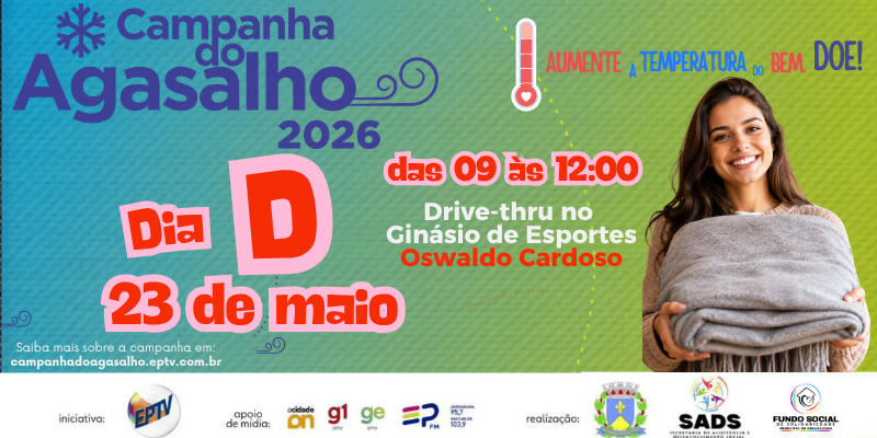 Foto: Fundo Social realiza Dia D da Campanha do Agasalho 2026 neste sábado em Descalvado