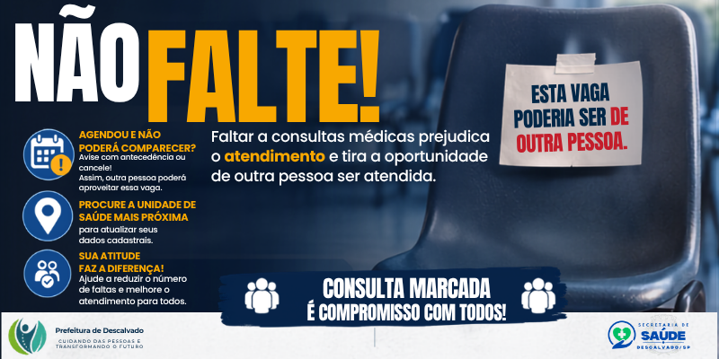 Foto: Prefeitura reforça importância do comparecimento às consultas médicas e combate ao absenteísmo 