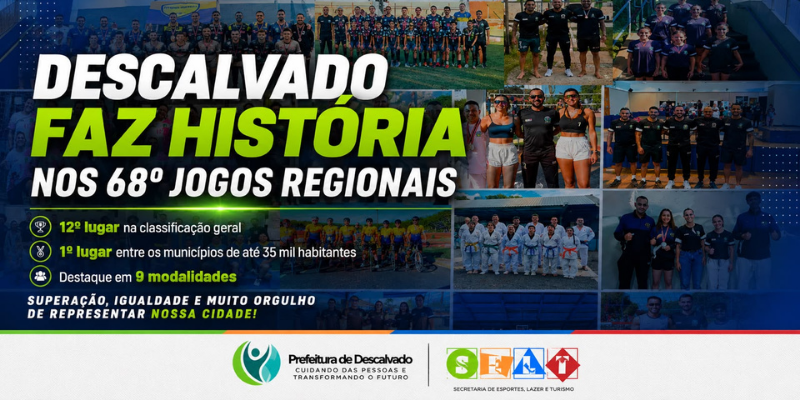 Foto: Descalvado alcança resultado histórico nos 68º Jogos Regionais e conquista destaque regional
