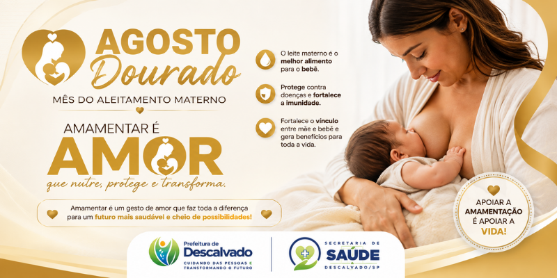 Foto: Agosto Dourado reforça a importância do aleitamento materno