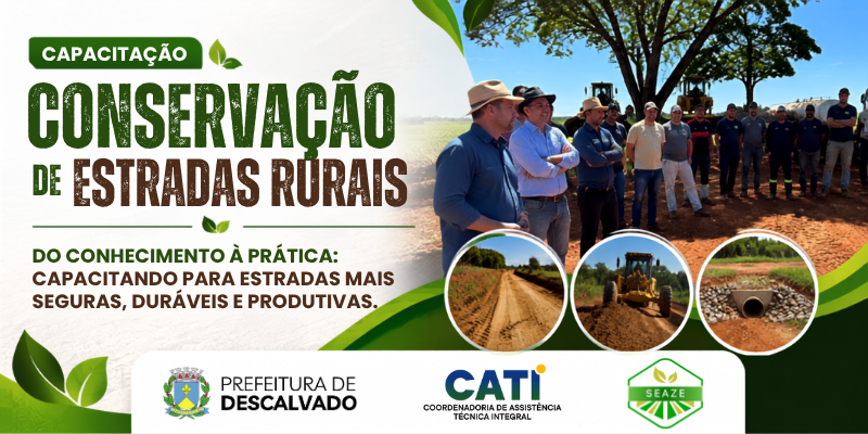 Foto: Descalvado promove capacitação sobre conservação de estradas rurais