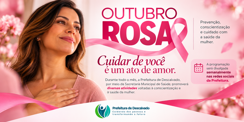 Foto: OUTUBRO ROSA: Prefeitura de Descalvado reforça a importância da prevenção e do cuidado com a saúde da mulher